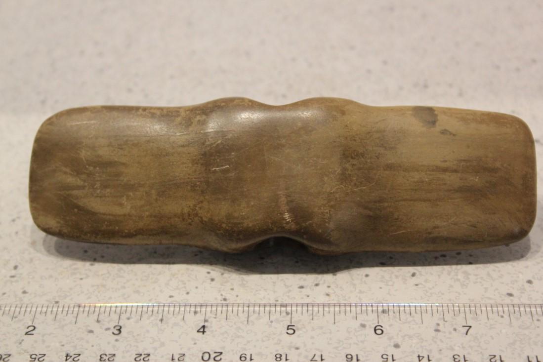 6 1/4" L X 1 15/16" W Reel Bannerstone, Wood Co., OH (1 of 4)