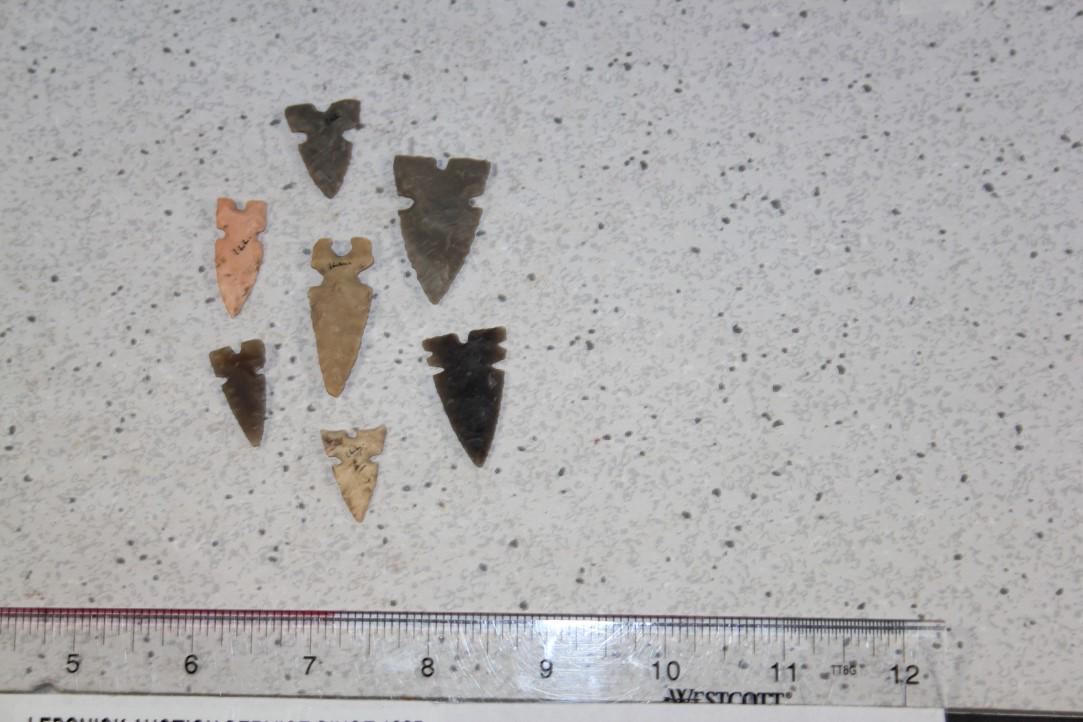 7 Tony Bakutis Collection of Cahokia Pts (Nice): 7 Tony Bakutis Collection of Cahokia Pts (Nice)