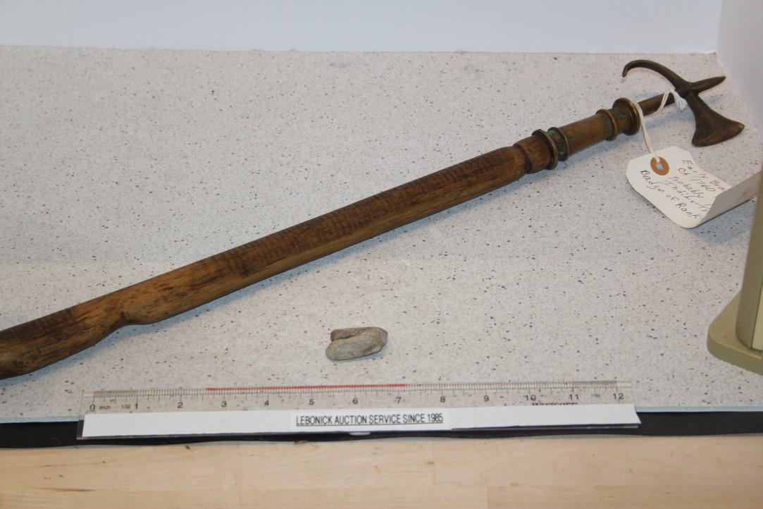 Brass Hand Axe, Badge of Rams for Manhattan Indian (1 of 2)