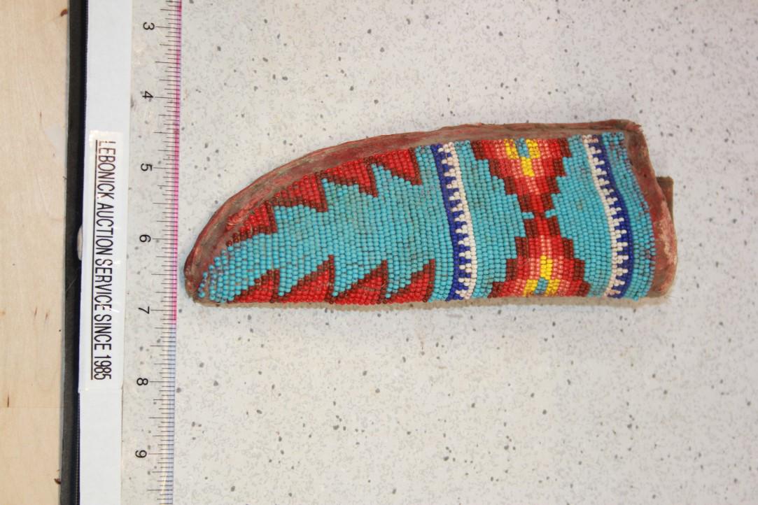 7 1/2" L Beaded Knife Sheath, Plains Indian (1 of 2)