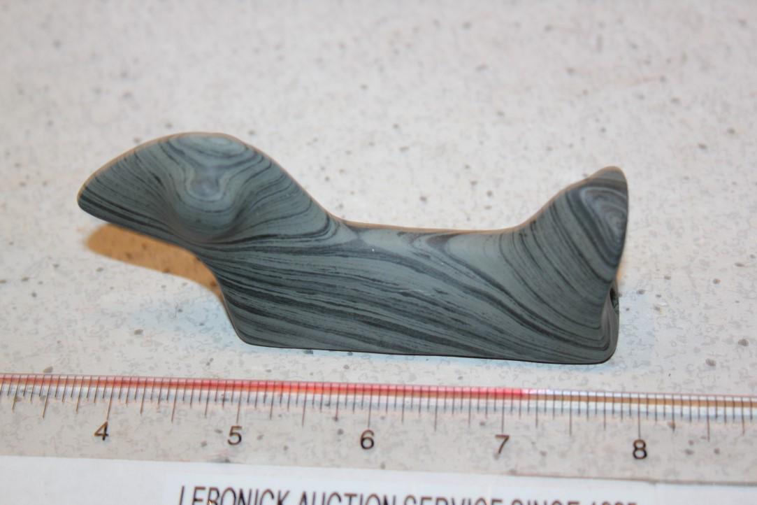 4 1/4" L x 1 7/16" H Banded Slate Birdstone, OH w/ coa (1 of 4)