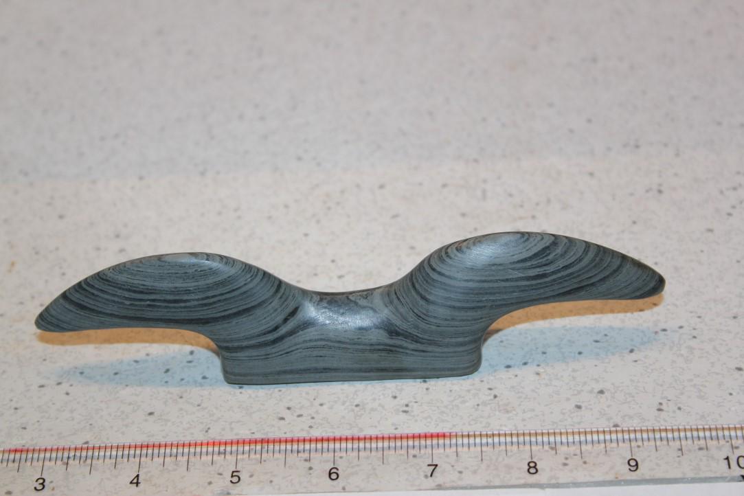 6 7/8 L x 1 1/2" H Banded Slate Birdstone, IN w/ coa (1 of 4)