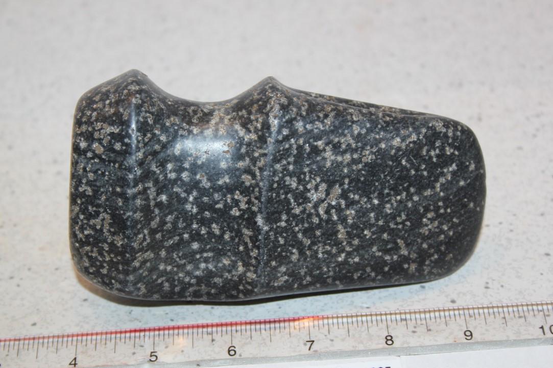 5 3/8" L x 3" W 3/4 Grooved Speckled Axe, IN w/ coa (1 of 3)