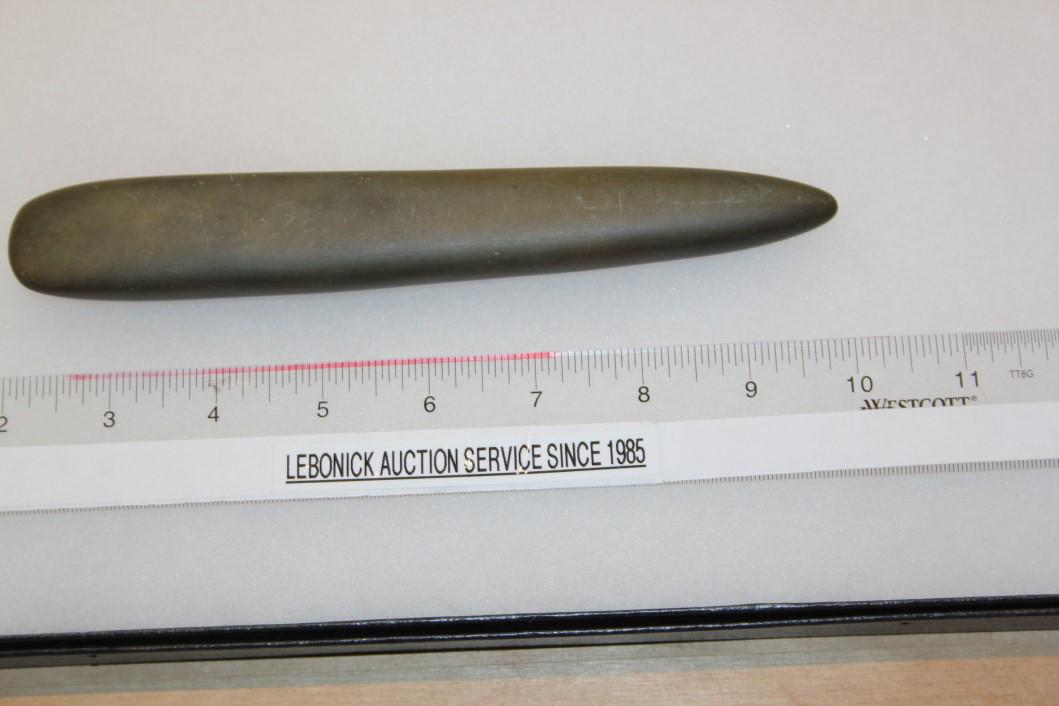 7 7/8" L Celt or Chisel, Green Stone, Museum Grade, (1 of 2)