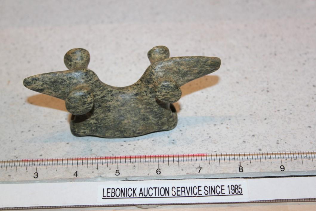4 7/8" L x 2" H Doubleheaded Birdstone, Lake Co., IN (1 of 3)