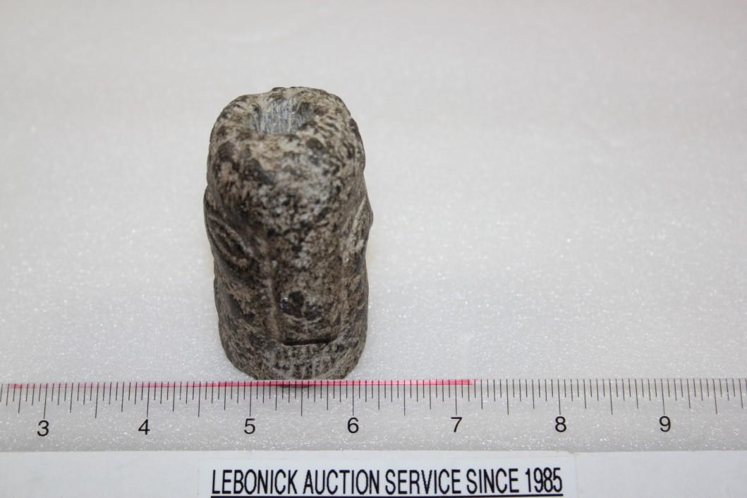 2 11/16" H x 1 15/16" W Human Head Effigy Pipe, Madison (1 of 4)