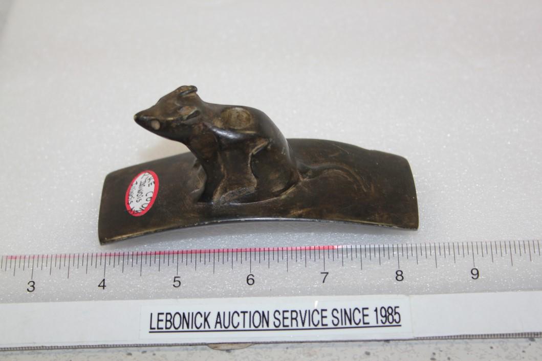 4 1/2" L x 2 1/8" H Hopewell Dog Effigy Pipe, Pike Co., (1 of 2)