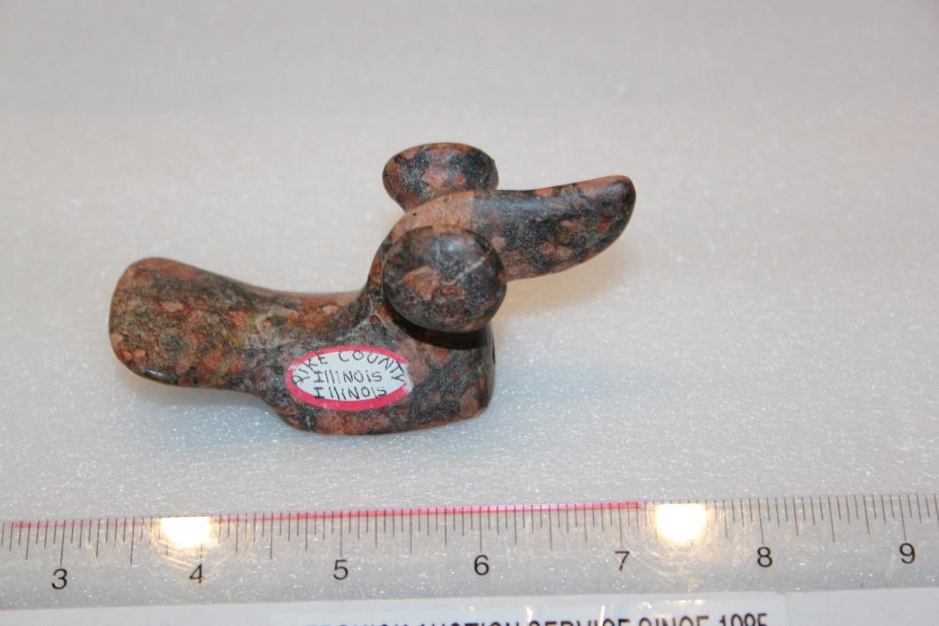 4 1/16" X 1 13/16" H Popeyed Birdstone, Pike Co., IL: 4 1/16" X 1 13/16" H Popeyed Birdstone, Pike Co., IL