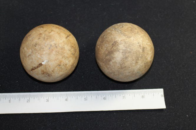 Two 3" Game Balls, Central Illinois: See Lot Title