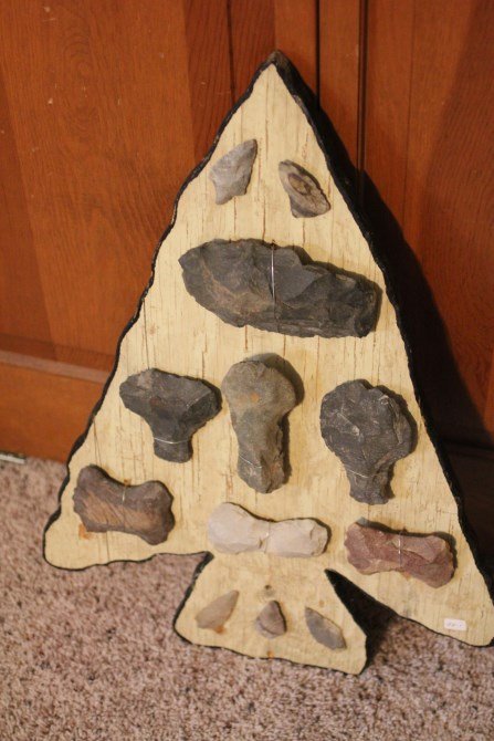 Display of 12 Artifacts, Ex Brian Hilton Collection,: Display of 12 Artifacts, Ex Brian Hilton Collection, Polk Co., Arkansas