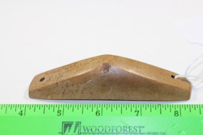 4 5/8" Gorget Type Boatstone, Adair Co., Missouri: 4 5/8" Gorget Type Boatstone, Adair Co., Missouri