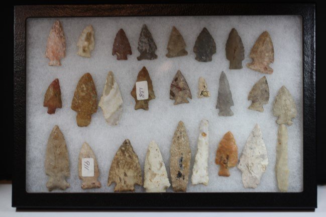 Frame of 23 Arrowheads (1 of 1)