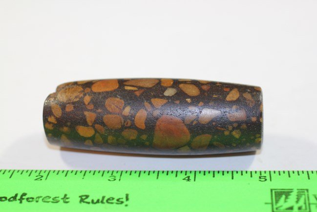 3"L x 1 1/16'W Porphyry Bead, Missouri: See Lot Title
