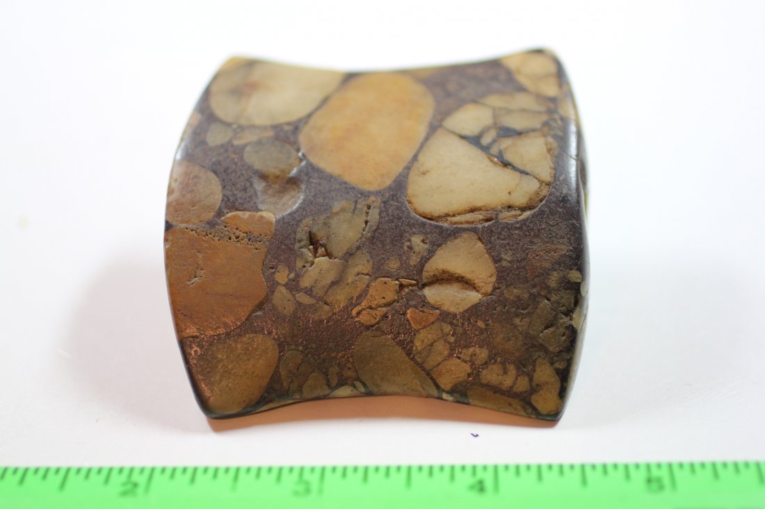 2 5/8'L x 2 5/8' Indiana Porphyry Bannerstone (1 of 2)