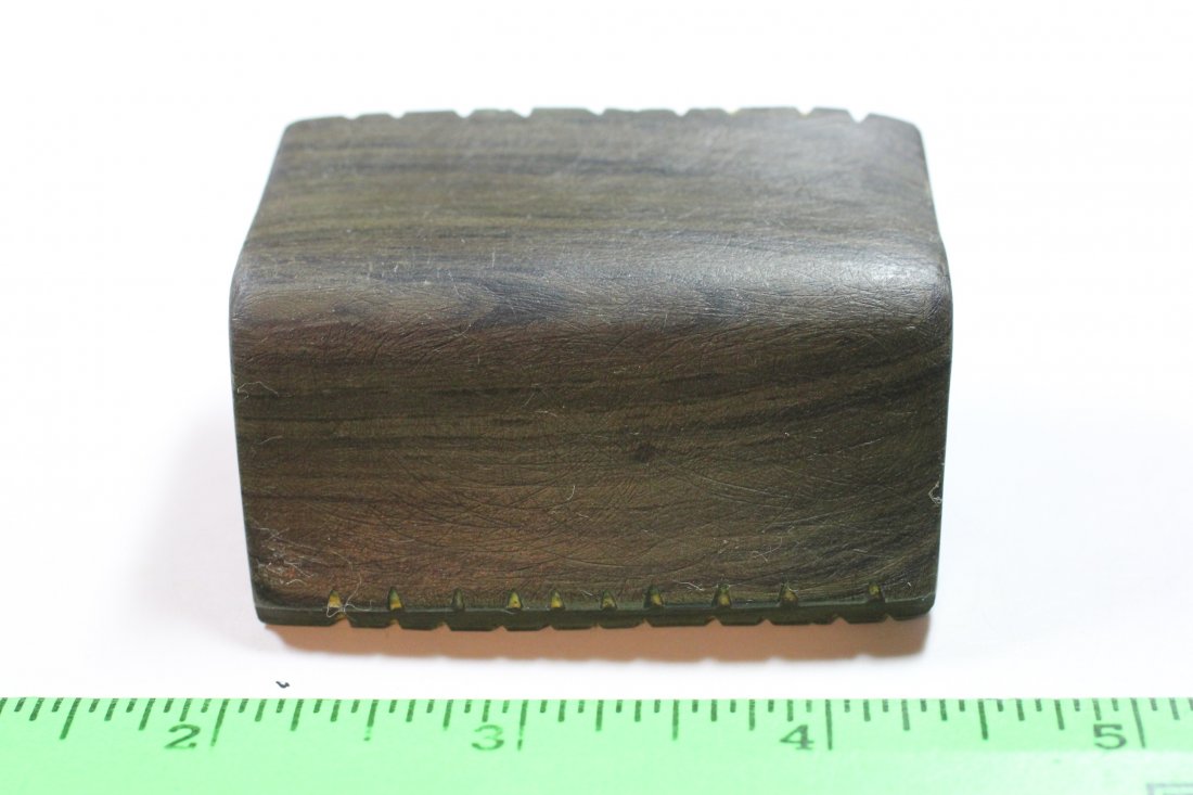 2 7/16"L x 1 15/16"W Slate Bannerstone, Gibson Co.,: See Lot Title