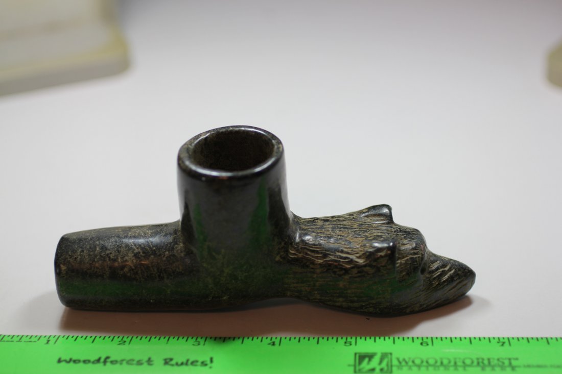 5 3/4'L x 2 3/8'H Bear Effigy Pipe (1 of 2)