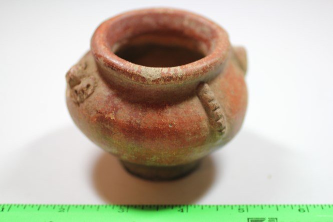 3 3/8"W x 2 7/16'H Pre Columbian Pot (1 of 2)