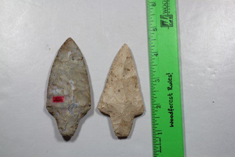 3 13/16"L & 3 9/16"L Dickson Points, St Clair Co & (1 of 1)