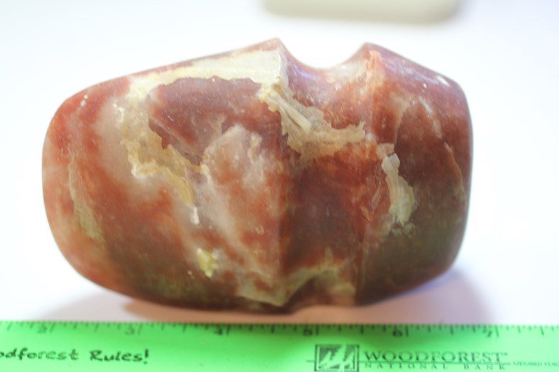 4 7/8"L x 3 1/8"H 3/4 Grooved Quartz Axe (1 of 2)