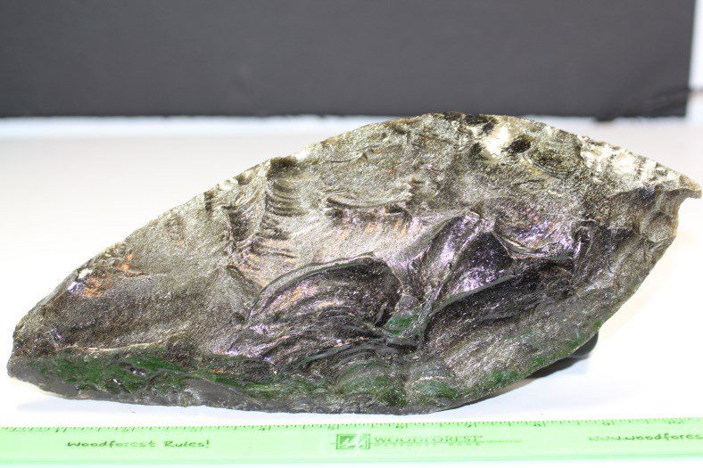 11"L x 4 7/16'W Obsidian Spear (1 of 2)