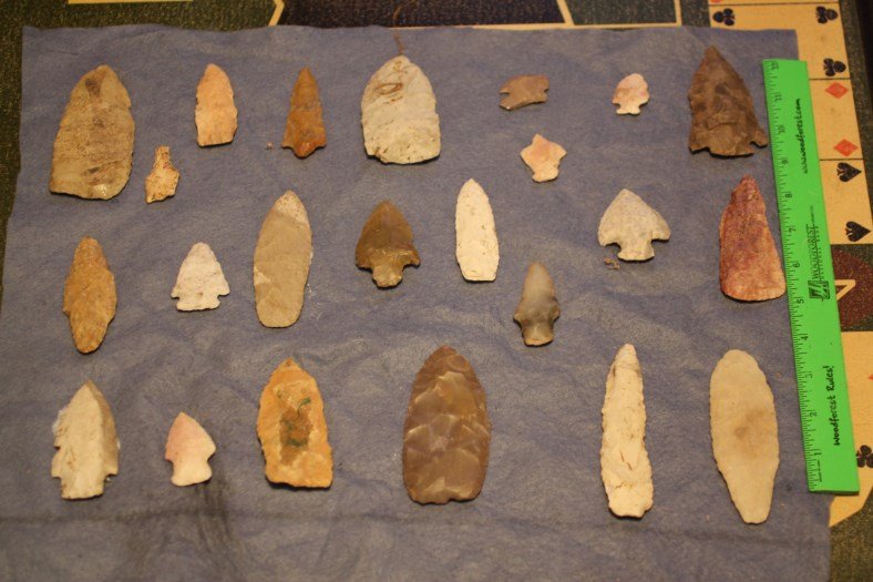 22 Miscellaneous Artifacts glued on Cloth (1 of 1)