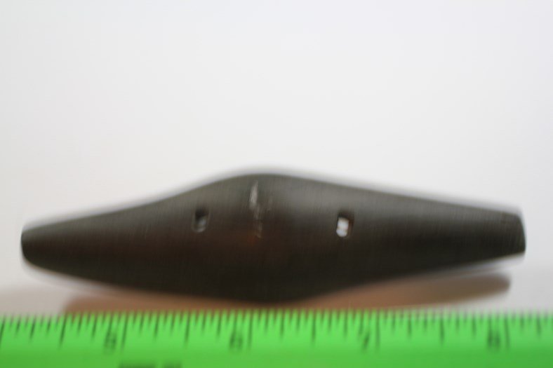 4 5/16" L x 1 3/16" W Banded Slate Gorget (1 of 2)