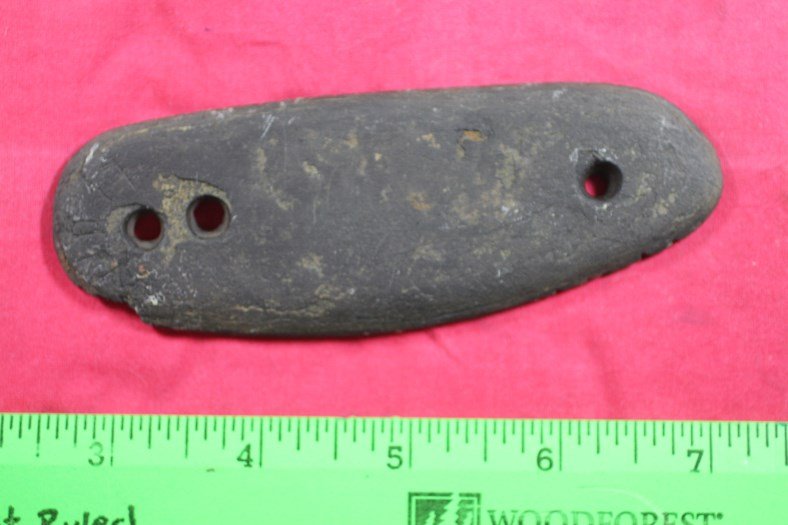 4 1/2"L x 1 5/8"W Canal Coal Gorget, Kentucky (1 of 2)