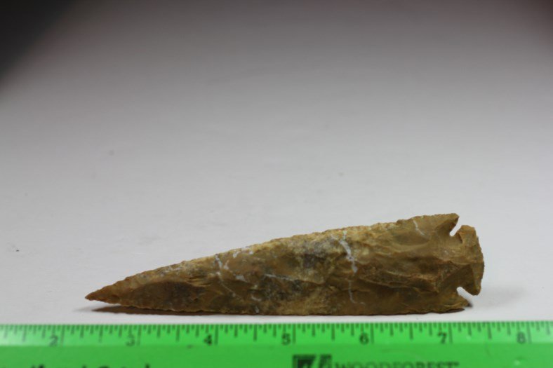 5 5/8"L x 1 3/8"W Kirk Corner Notched, Madison Co., (1 of 2)