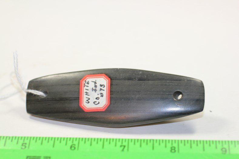 4"L x 1 5/16"W Banded Slate Gorget (1 of 1)