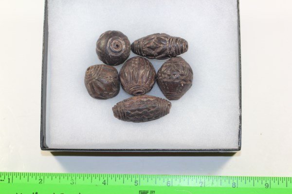Six nice old clay trade beads (1 of 1)