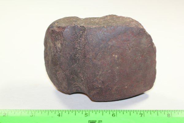 4 9/16"L x 3 1/14'H 3/4 Grooved Hematite Axe, Pike Co., (1 of 2)