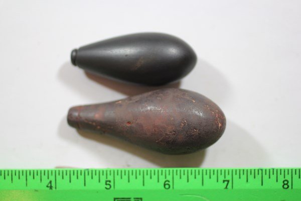 Two Hematite Plummets, Illinois: See Lot Title