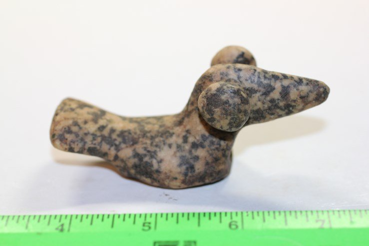 3 5/8'L x 1 1/2'H Popeyed Birdstone, Illinois: See Lot Title