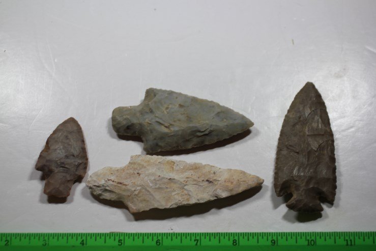 Dovetail, Adana & Two Hardin Type Points, Missouri (1 of 1)