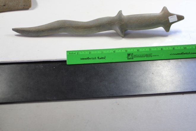 15" Carved Stone Lizard (1 of 1)