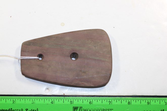 4 13/16" x 3 1/2' Gorget, Hocking Co., Ohio. W/COA (1 of 3)