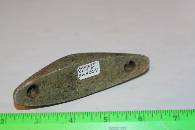 4 11/16"L x 1 1 1/8' x 1 1/2' Boatstone Gorget W/COA (1 of 3)