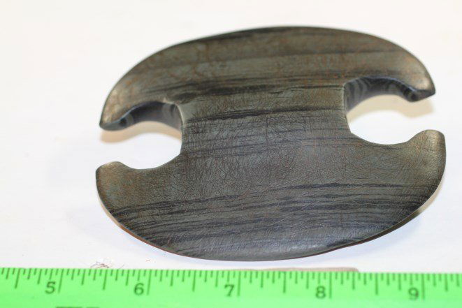 4 5/16'L x 3 1/2"W Notched Ovate Bannerstone, Ohio (1 of 2)