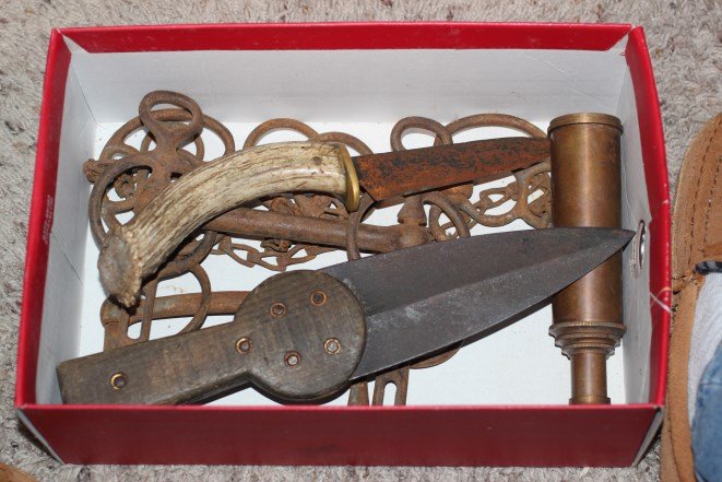 Two Knives, Horse Bits & Brass Scope (1 of 1)