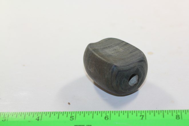 2 1/16'L x 1 11/16'W Fluted Ball Bannerstone, Orange (1 of 2)