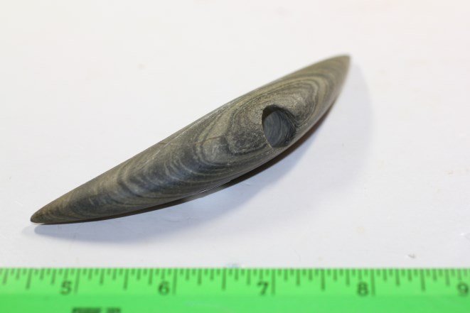 5"L x 1 1/4"W Slate Winged Bannerstone, Logan Co.,: See Lot Title