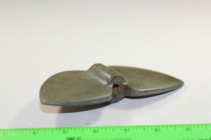 5 7/8"L x 2 13/16"W Banded Slate Bannerstone, Ohio (1 of 3)