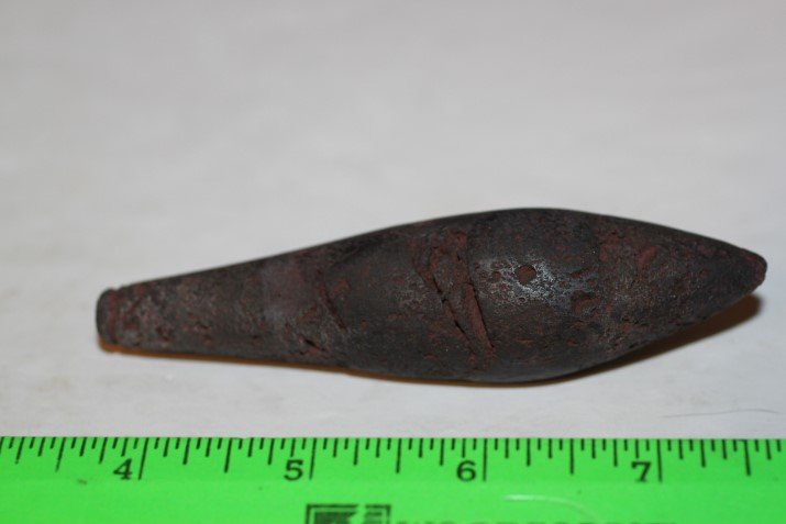 4 5/16"Hematite Plummet, Illinois (1 of 1)