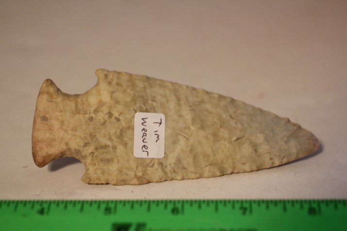 4 33/4' Hopewell Spear, Hardin Co., Ohio (1 of 3)