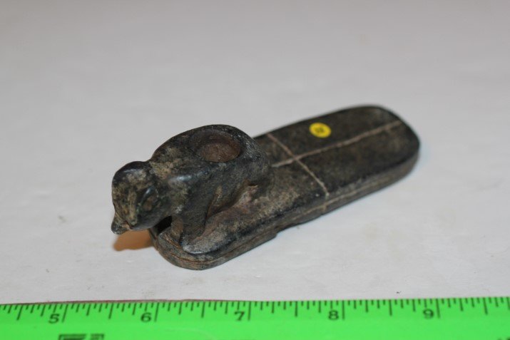 4 1/8' Bear Effigy Pipe, Barrow Co., Georgia (1 of 1)