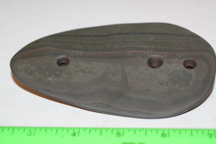 5 5/16' Three hole Gorget, Harrison Co., Indiana: See Lot Title
