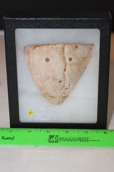 3 1/2' Shell mask, Fulton Co., Kentucky (1 of 1)