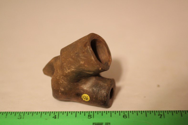 2 1/4" x 2 1/4" Indian Effigy Bust Pipe, Henry co., (1 of 1)