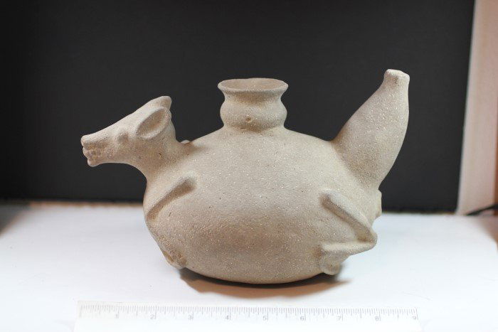 9 1/2"L x 6"H Zoomorphic Bird Effigy Pot (1 of 2)