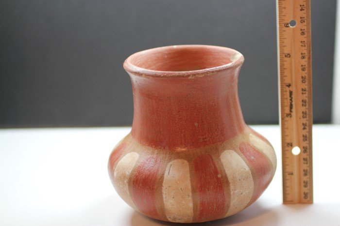 5 1/2" Red & White Bottle, Mississippi Co., Arkansas (1 of 1)